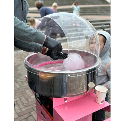 suikerspinnen op locatie