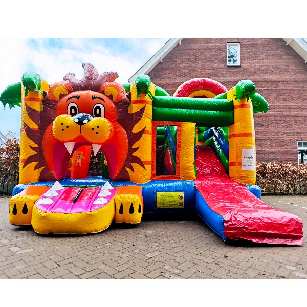 Leeuw multiplay springkussen voorkant Leeuw multiplay springkussen voorkant